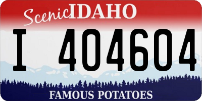 ID license plate I404604