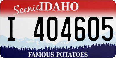ID license plate I404605