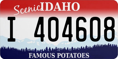 ID license plate I404608