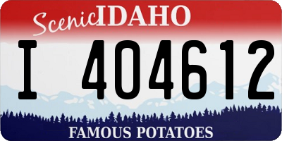 ID license plate I404612