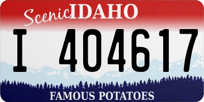 ID license plate I404617