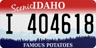 ID license plate I404618