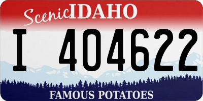 ID license plate I404622
