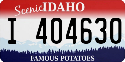 ID license plate I404630