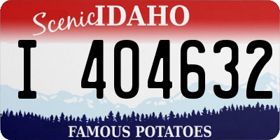 ID license plate I404632