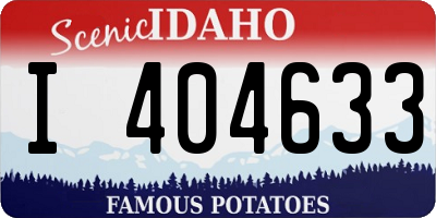 ID license plate I404633