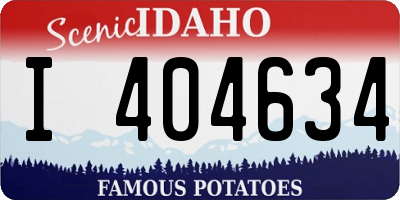 ID license plate I404634