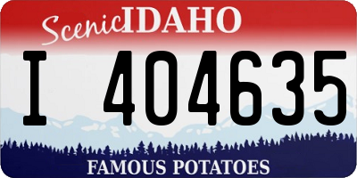 ID license plate I404635