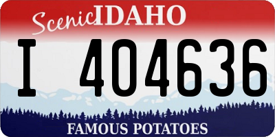 ID license plate I404636