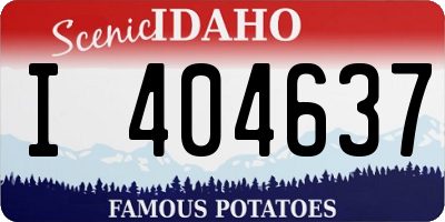 ID license plate I404637