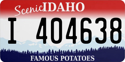 ID license plate I404638