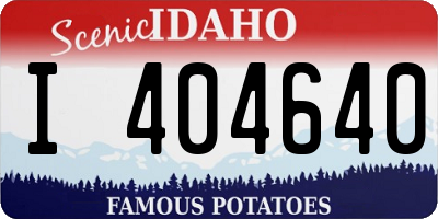 ID license plate I404640