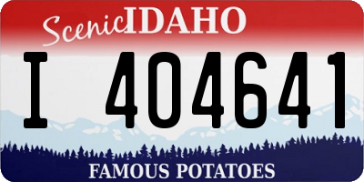 ID license plate I404641