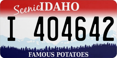 ID license plate I404642