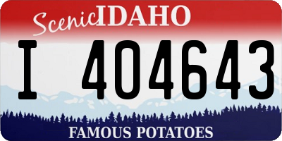 ID license plate I404643