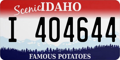 ID license plate I404644