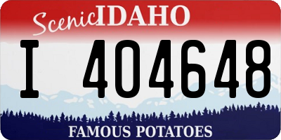 ID license plate I404648