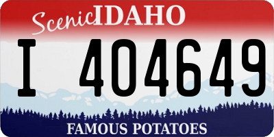 ID license plate I404649
