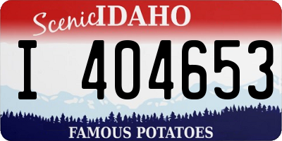 ID license plate I404653