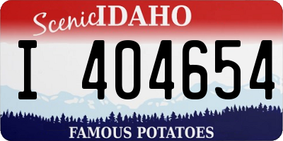 ID license plate I404654