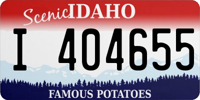 ID license plate I404655