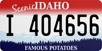 ID license plate I404656