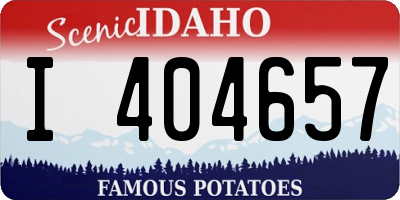 ID license plate I404657