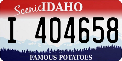 ID license plate I404658