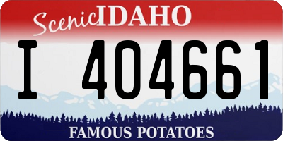 ID license plate I404661