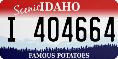 ID license plate I404664