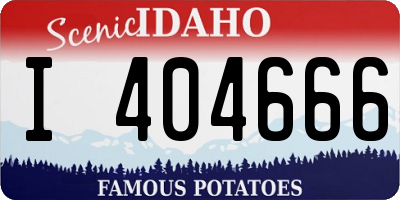 ID license plate I404666