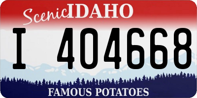 ID license plate I404668