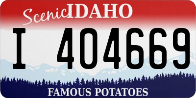 ID license plate I404669