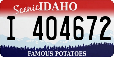 ID license plate I404672