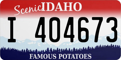 ID license plate I404673
