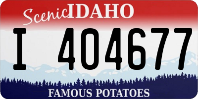 ID license plate I404677