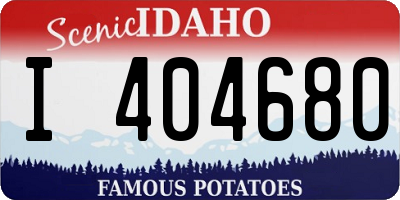 ID license plate I404680