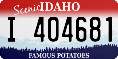 ID license plate I404681