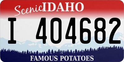 ID license plate I404682