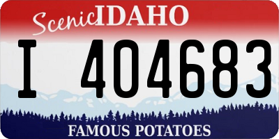 ID license plate I404683