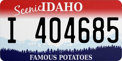 ID license plate I404685