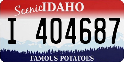 ID license plate I404687