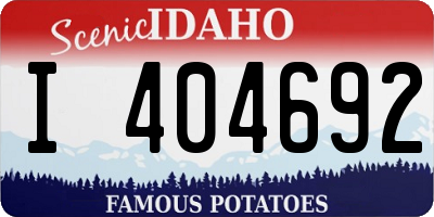 ID license plate I404692