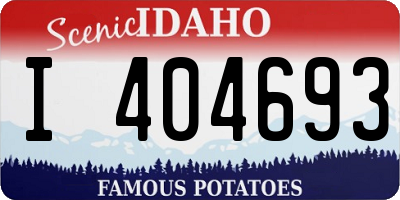ID license plate I404693