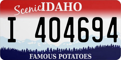 ID license plate I404694
