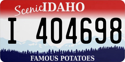 ID license plate I404698