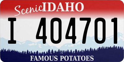 ID license plate I404701