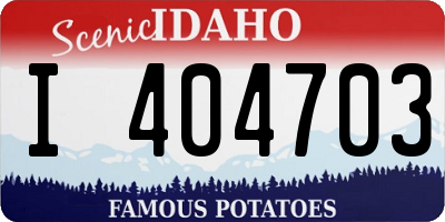 ID license plate I404703