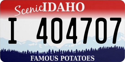 ID license plate I404707