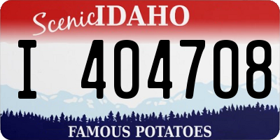 ID license plate I404708